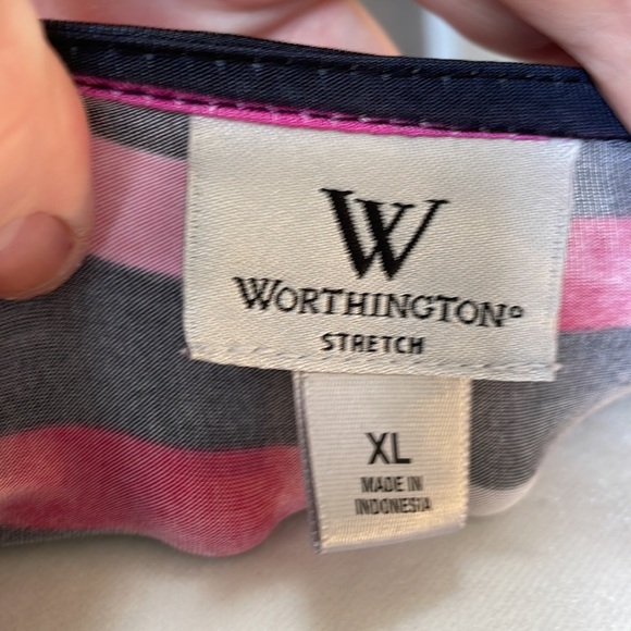 Worthington striped blouse XL - Picture 4 of 5
